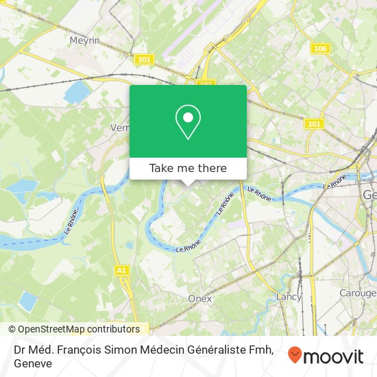 Dr Méd. François Simon Médecin Généraliste Fmh map