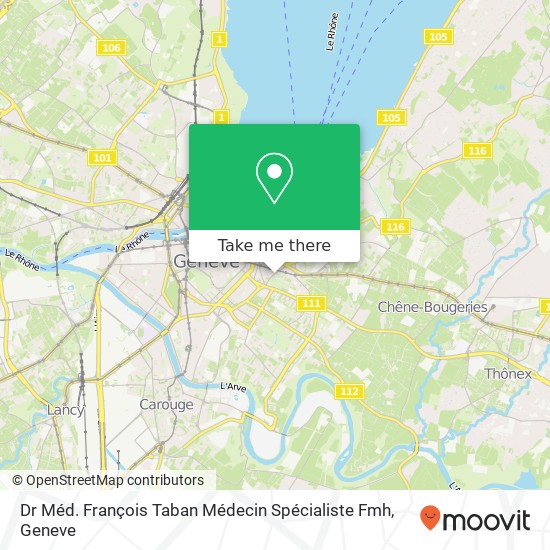 Dr Méd. François Taban Médecin Spécialiste Fmh map