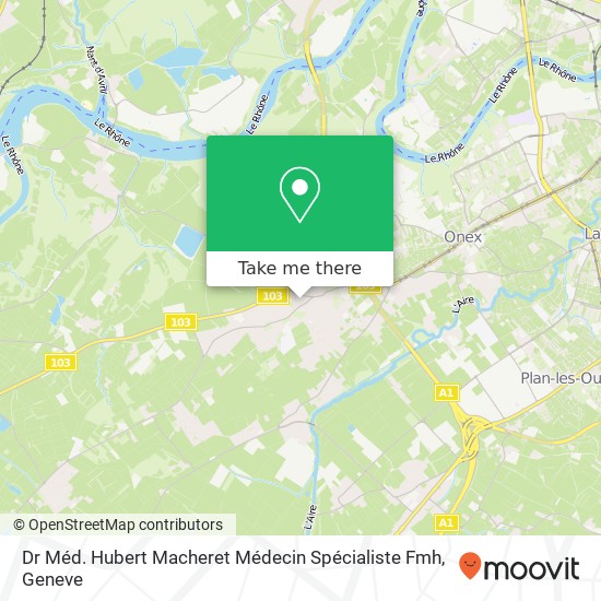 Dr Méd. Hubert Macheret Médecin Spécialiste Fmh map