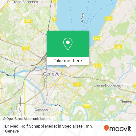 Dr Méd. Rolf Schäppi Médecin Spécialiste Fmh map