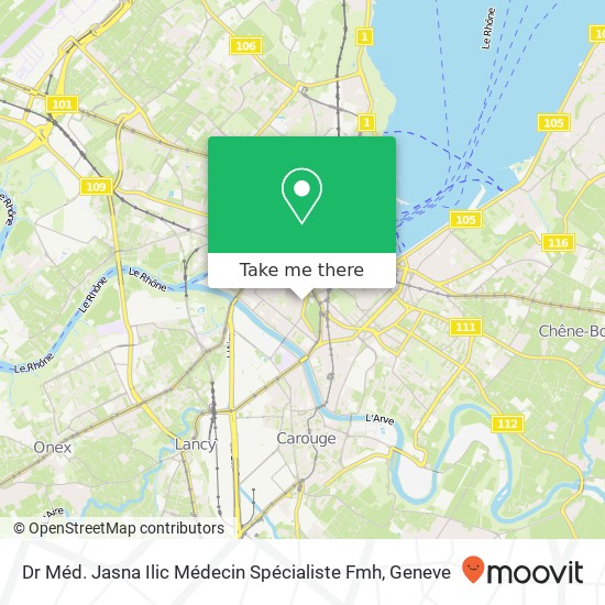 Dr Méd. Jasna Ilic Médecin Spécialiste Fmh map