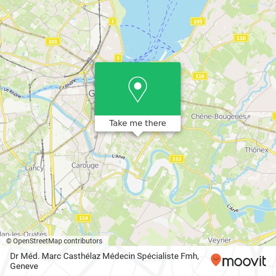 Dr Méd. Marc Casthélaz Médecin Spécialiste Fmh map