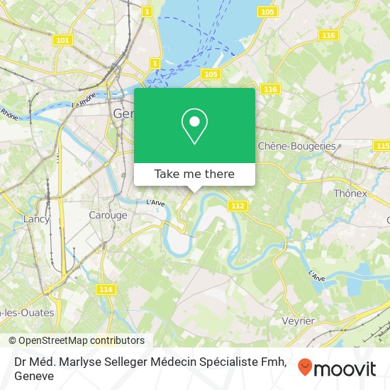 Dr Méd. Marlyse Selleger Médecin Spécialiste Fmh map