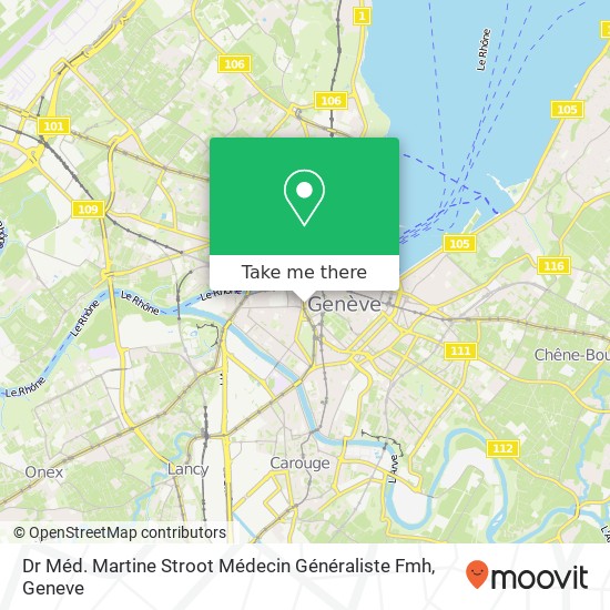 Dr Méd. Martine Stroot Médecin Généraliste Fmh map