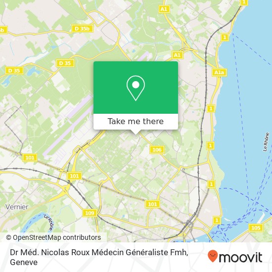 Dr Méd. Nicolas Roux Médecin Généraliste Fmh map