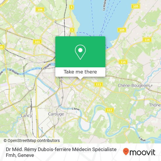 Dr Méd. Rémy Dubois-ferrière Médecin Spécialiste Fmh map