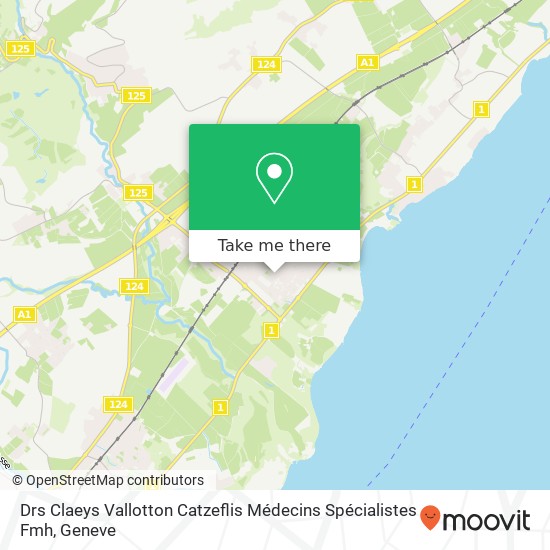 Drs Claeys Vallotton Catzeflis Médecins Spécialistes Fmh map