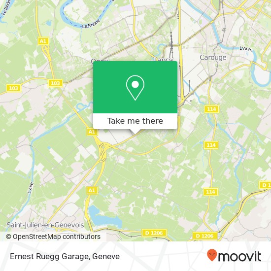 Ernest Ruegg Garage map