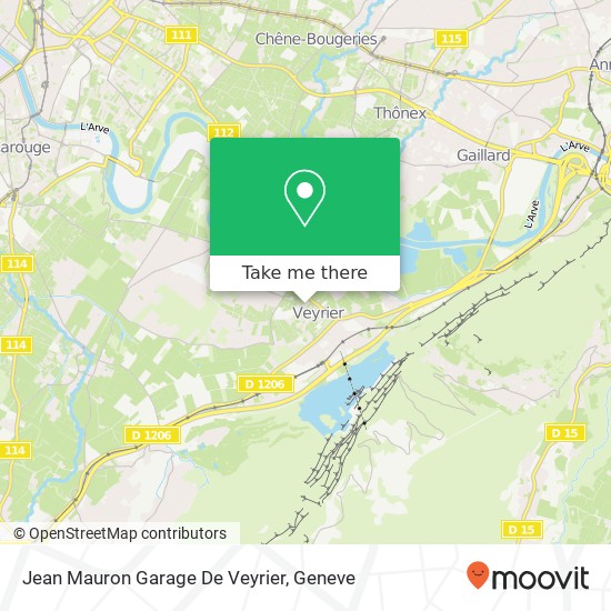 Jean Mauron Garage De Veyrier map