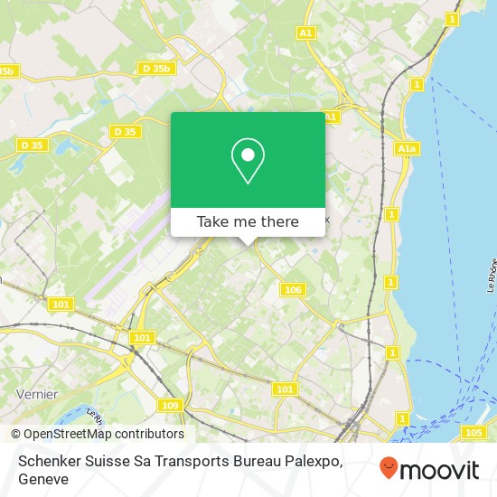 Schenker Suisse Sa Transports Bureau Palexpo map