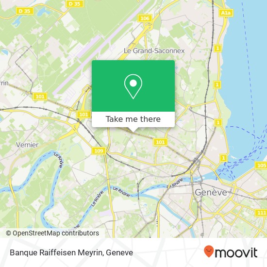 Banque Raiffeisen Meyrin map