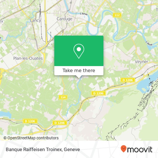 Banque Raiffeisen Troinex map