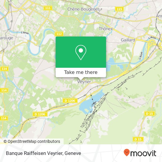 Banque Raiffeisen Veyrier map