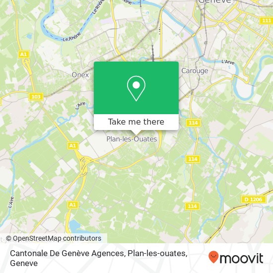 Cantonale De Genève Agences, Plan-les-ouates Karte
