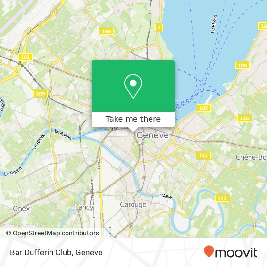 Bar Dufferin Club map