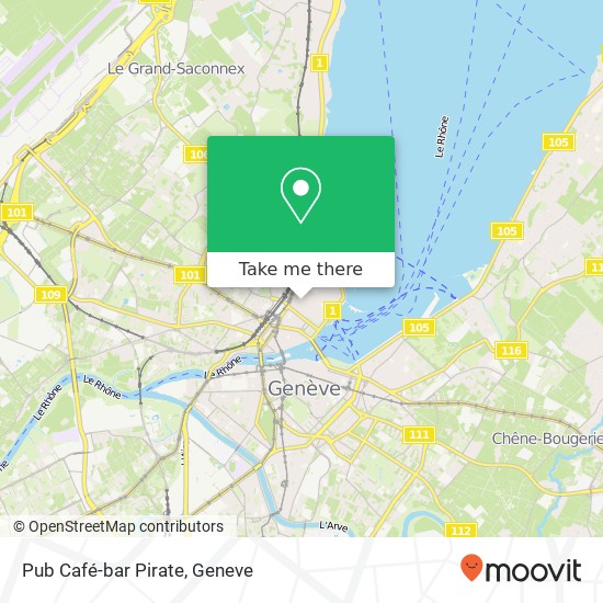 Pub Café-bar Pirate map