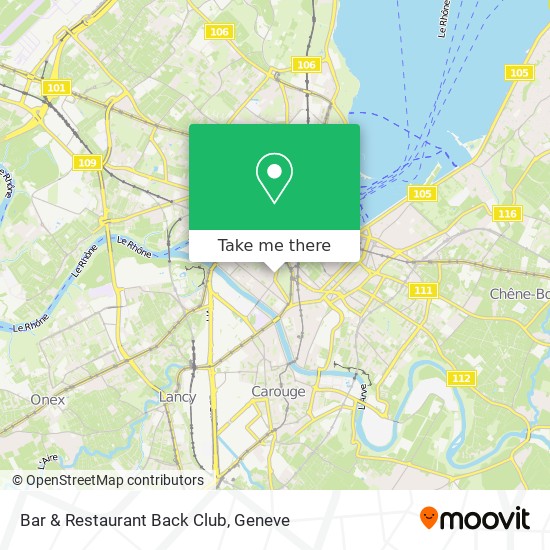 Bar & Restaurant Back Club map