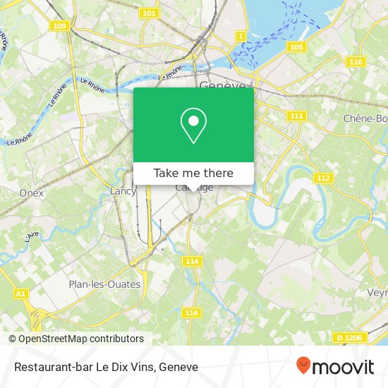 Restaurant-bar Le Dix Vins map