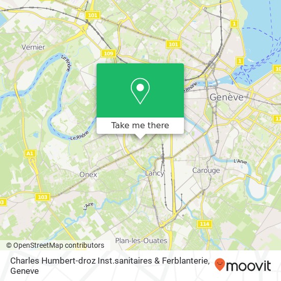 Charles Humbert-droz Inst.sanitaires & Ferblanterie map