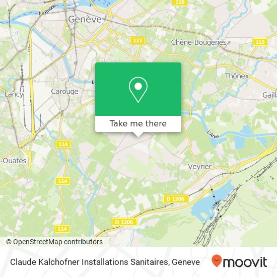 Claude Kalchofner Installations Sanitaires map