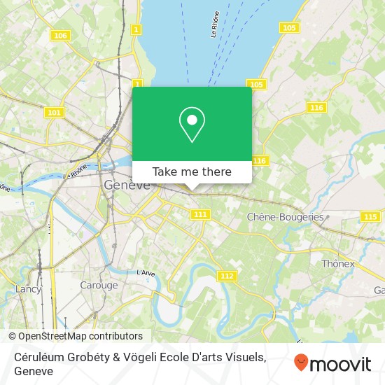 Céruléum Grobéty & Vögeli Ecole D'arts Visuels map