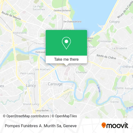 Pompes Funèbres A. Murith Sa map