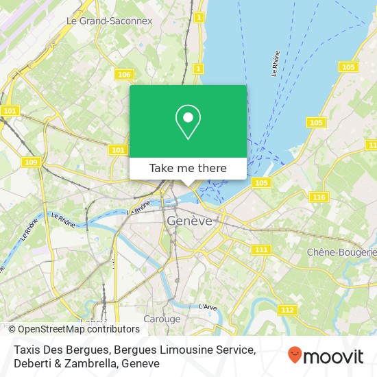 Taxis Des Bergues, Bergues Limousine Service, Deberti & Zambrella Karte