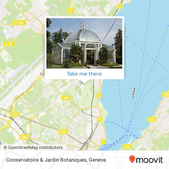 Conservatoire & Jardin Botaniques Karte