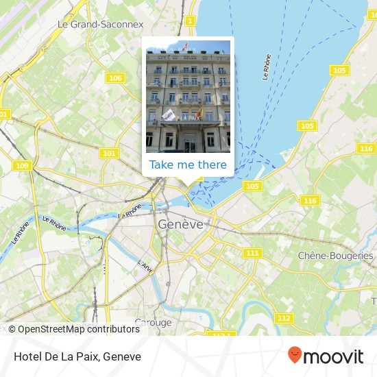 Hotel De La Paix map