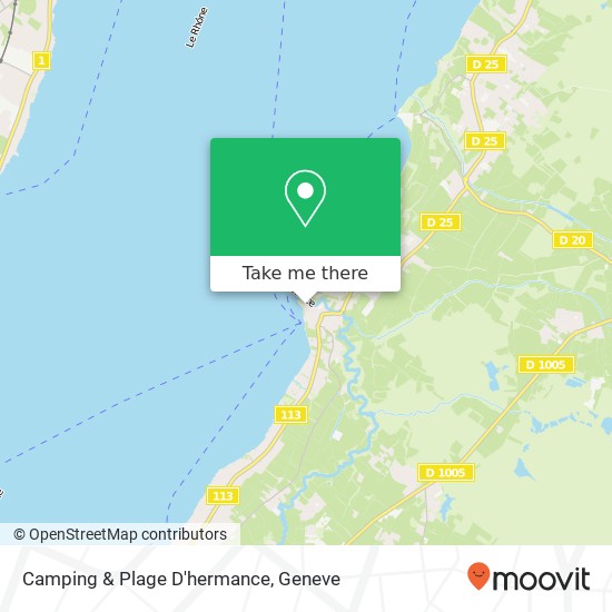Camping & Plage D'hermance map