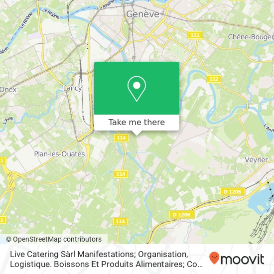Live Catering Sàrl Manifestations; Organisation, Logistique. Boissons Et Produits Alimentaires; Com map