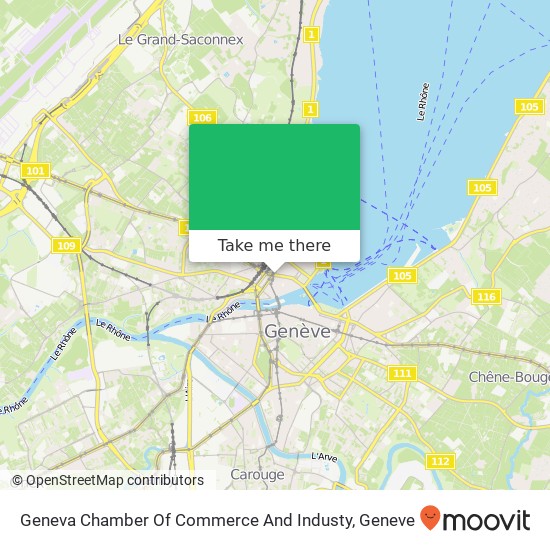 Geneva Chamber Of Commerce And Industy map