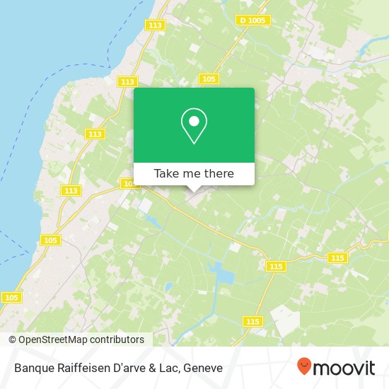 Banque Raiffeisen D'arve & Lac map