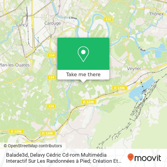 Balade3d, Delavy Cédric Cd-rom Multimédia Interactif Sur Les Randonnées à Pied; Création Et Vente map