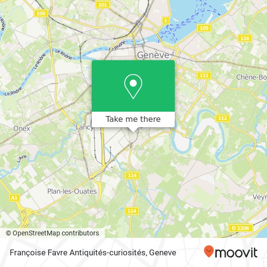 Françoise Favre Antiquités-curiosités Karte