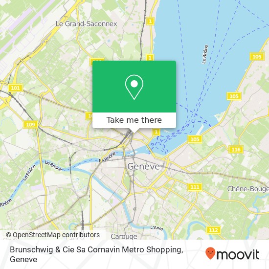 Brunschwig & Cie Sa Cornavin Metro Shopping map