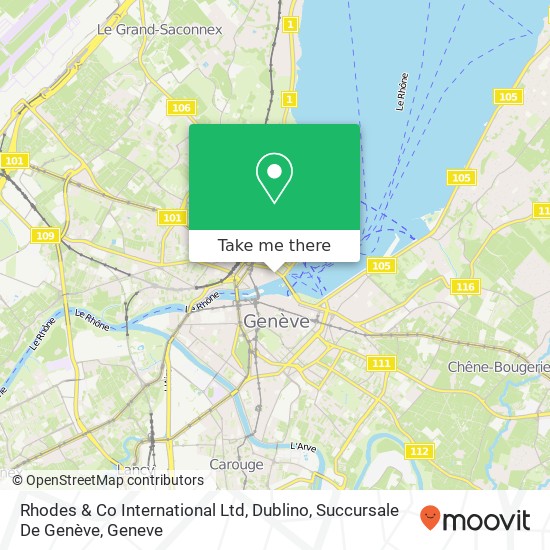 Rhodes & Co International Ltd, Dublino, Succursale De Genève Karte