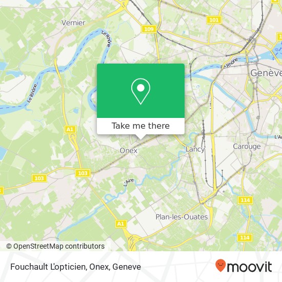 Fouchault L'opticien, Onex map