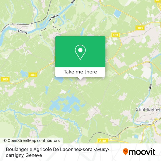 Boulangerie Agricole De Laconnex-soral-avusy-cartigny Karte