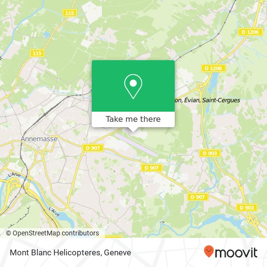 Mont Blanc Helicopteres map