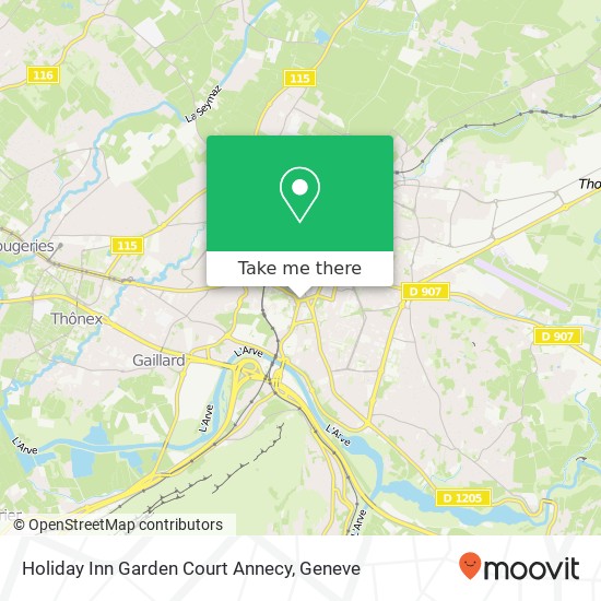 Holiday Inn Garden Court Annecy map