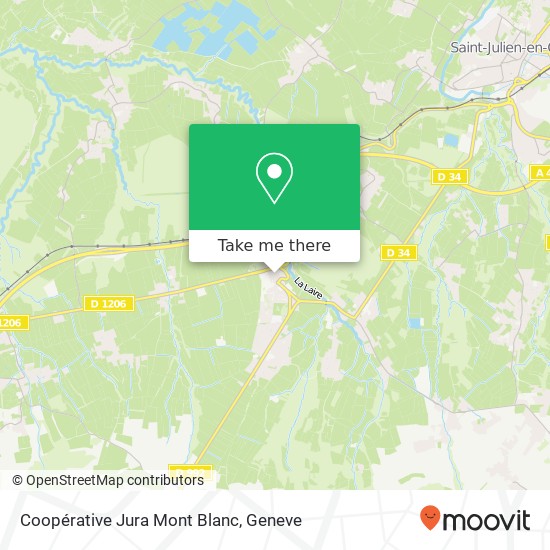 Coopérative Jura Mont Blanc Karte