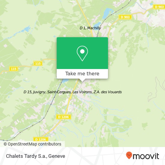 Chalets Tardy S.a. map