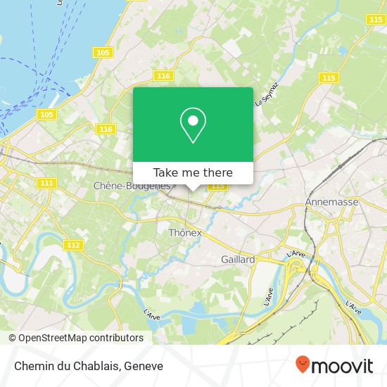 Chemin du Chablais map