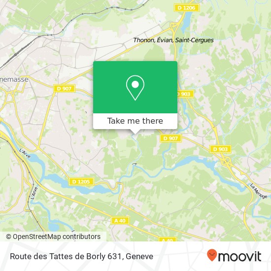 Route des Tattes de Borly 631 map