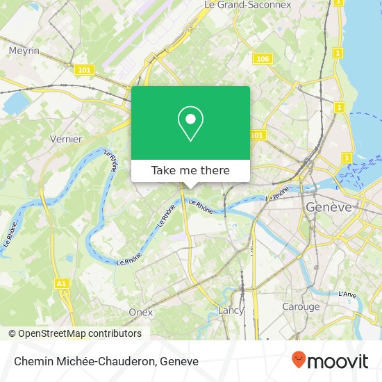 Chemin Michée-Chauderon Karte