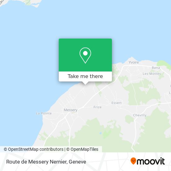 Route de Messery Nernier Karte