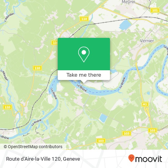 Route d'Aire-la-Ville 120 Karte