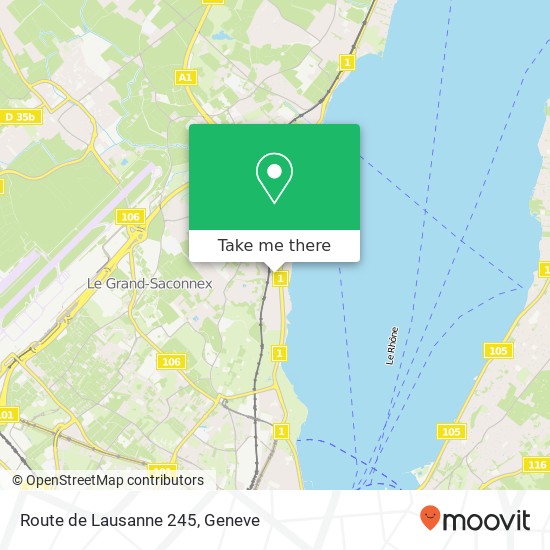 Route de Lausanne 245 Karte