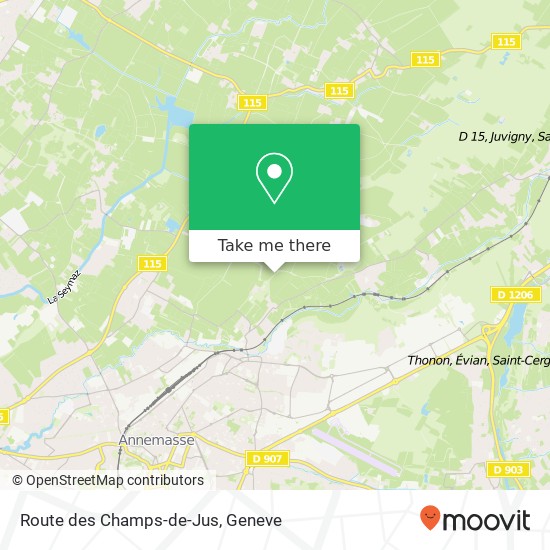 Route des Champs-de-Jus map